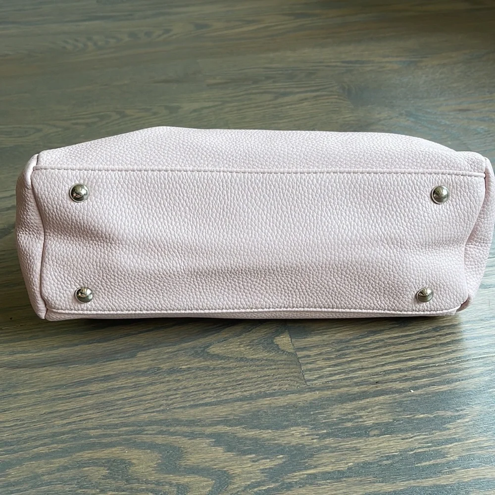 Women’s Lulu by Lulu Guinness Pink Pebble Grain Leather Satchel Bag